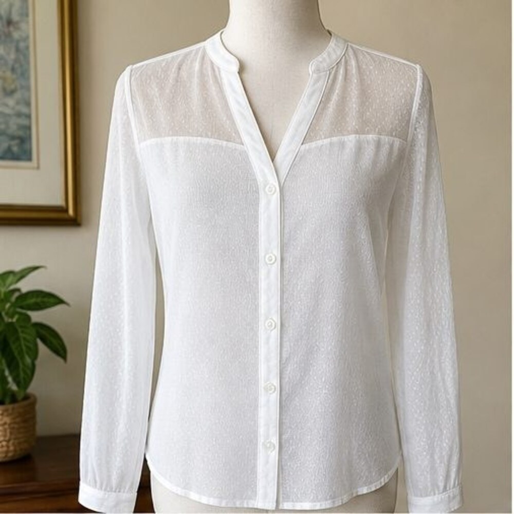 White Button Blouse